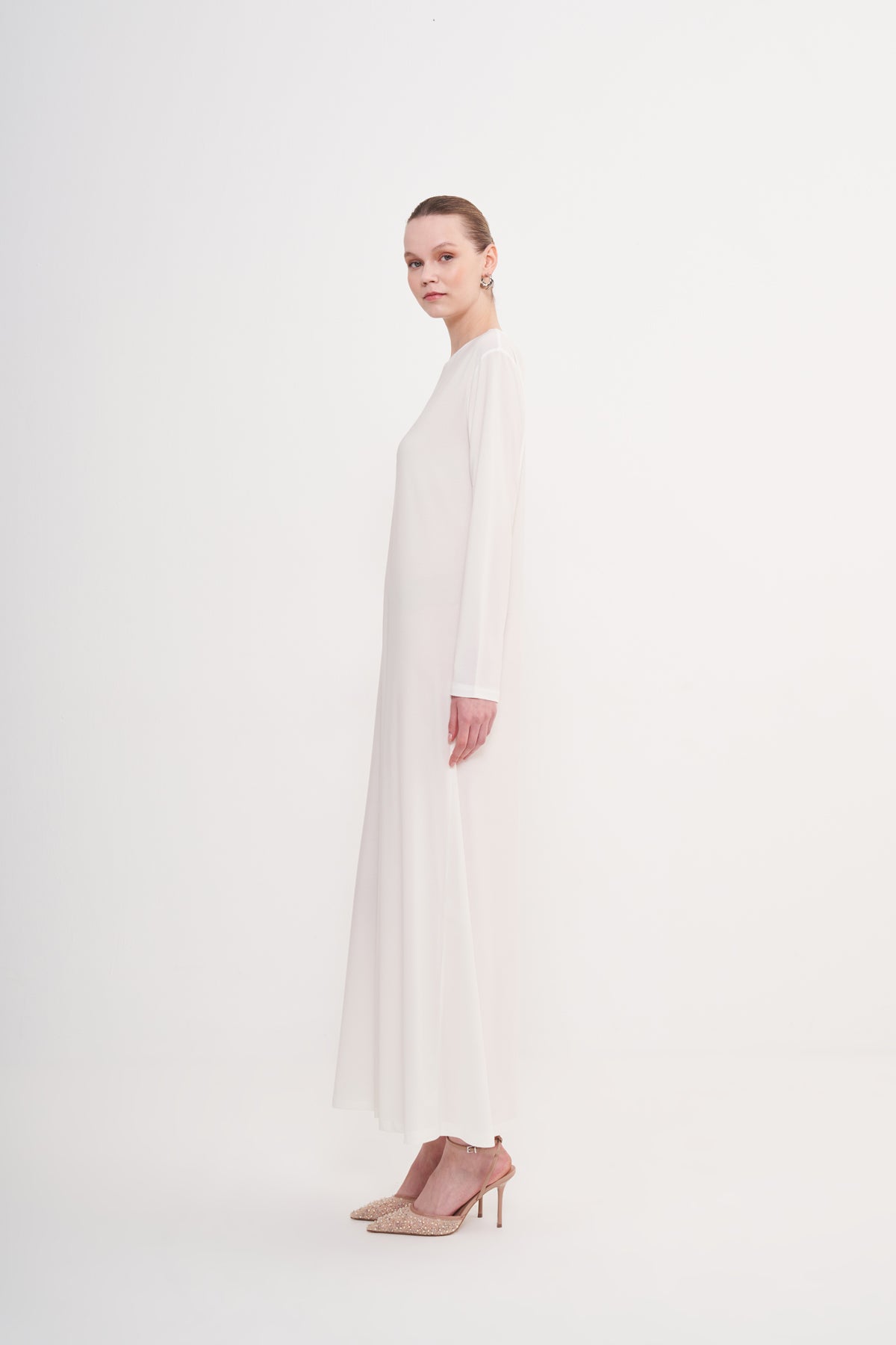 Sandy İçlik Elbise - ekru