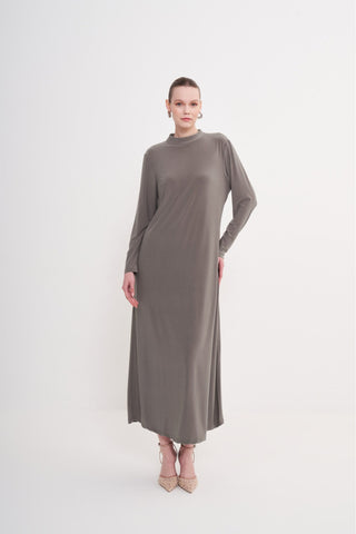 Sandy İçlik Elbise - vizon