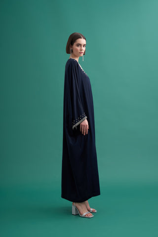 Taş Detaylı Yarasa Kol Elbise - Saks