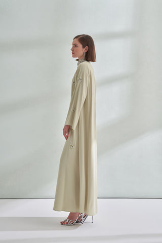 Full Taş Detaylı Elbise - mimoza