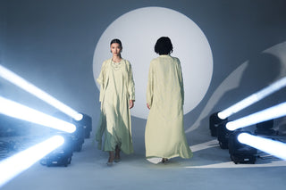 El İşlemeli Taş Detaylı Elbise - mimoza
