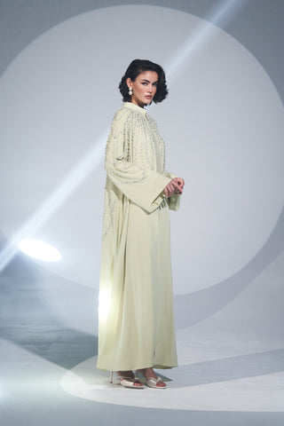 Taşlı Abaya - Mimoza