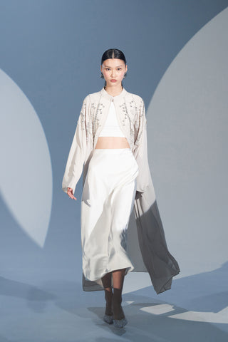 El İşlemeli Taş Detaylı Abaya - taş