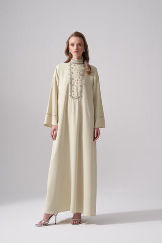 Elişi Detaylı Elbise - mimoza