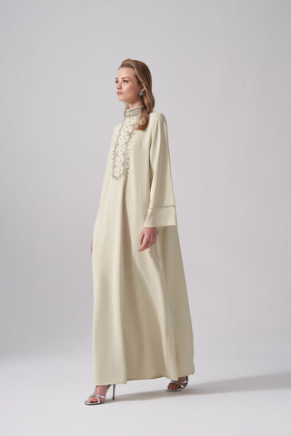 Elişi Detaylı Elbise - mimoza