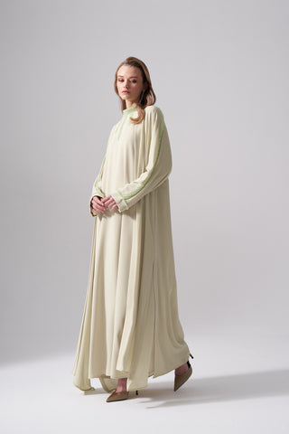 İçli Dışlı Elişi Detaylı Abaya Takım - mimoza