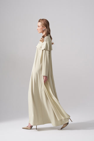 Elişi Detaylı Pelerin Elbise - mimoza