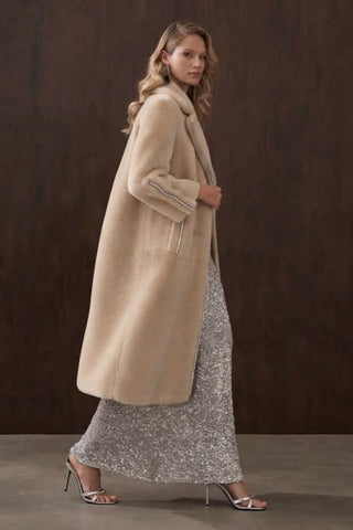 Elişi Detaylı Angora Kaban - açık bej