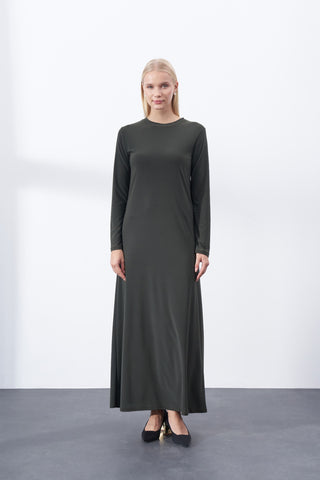 Sandy İçlik Elbise - koyu gri