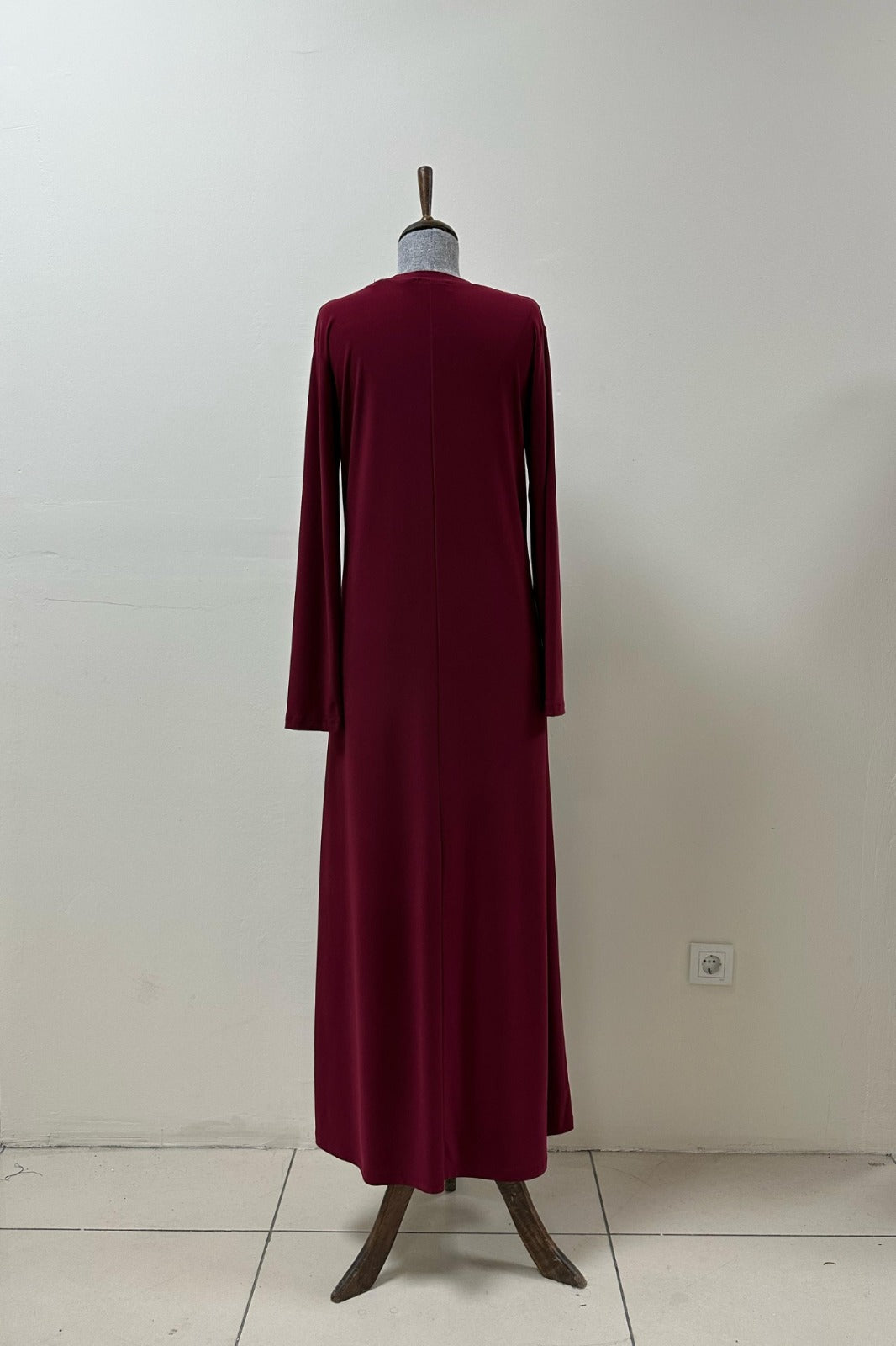 Sandy Oversize İçlik Elbise - bordo