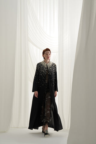 Boncuk ve Taş işlemeli Abaya