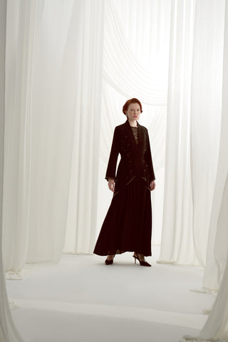 Boncuk İşleme Detaylı Abaya