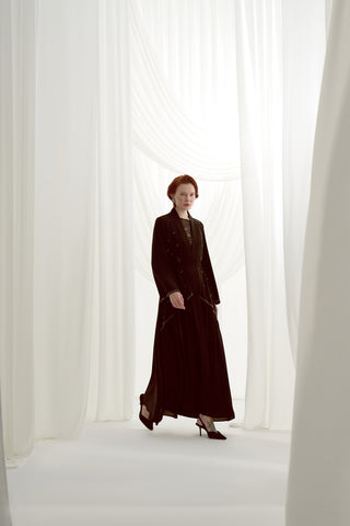 Boncuk İşleme Detaylı Abaya