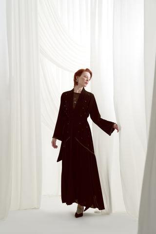 Boncuk İşleme Detaylı Abaya